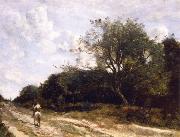 Horseman on the road Jean Baptiste Camille  Corot